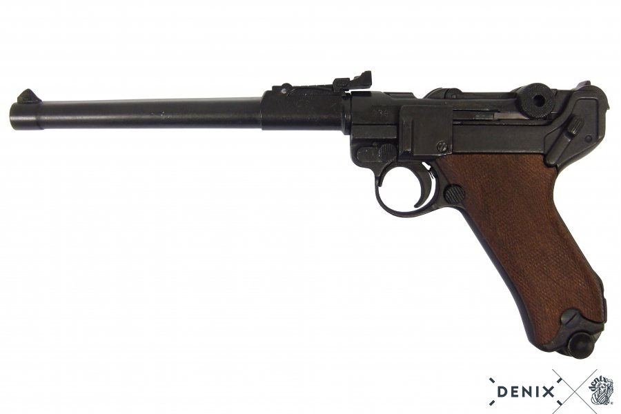 Luger Parabellum P08 Pistol Replica extra lång