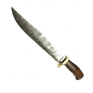 Vacker stor unik handgjord damascus jatkniv