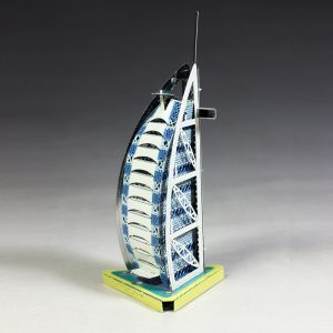3D Pussel Metall - Berömda Byggnader - Burj Al Arab - färg