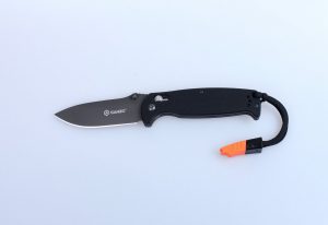 GANZO G7413 svart stentvättad m viselpipa - kniv fällkniv