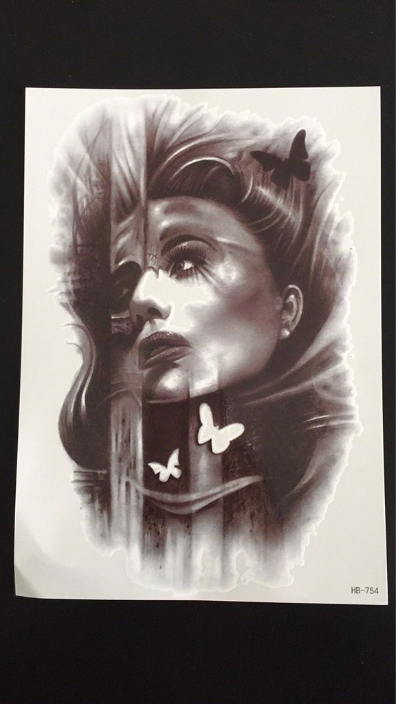 Temporäres Tattoo 21 x 15 cm – Frau