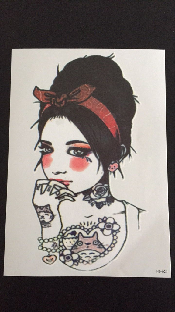 Temporäres Tattoo 21 x 15 cm – Frau