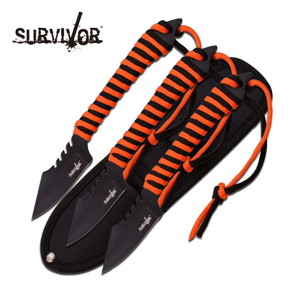 SURVIVOR - 3-pack överlevnadsknivar