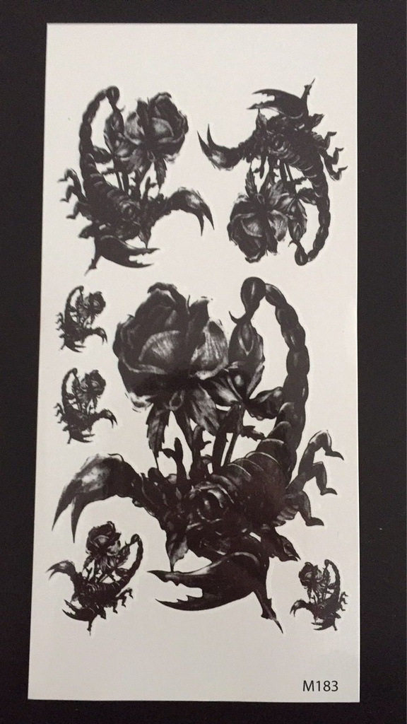 Temporäres Tattoo 19 x 9 cm - Skorpion