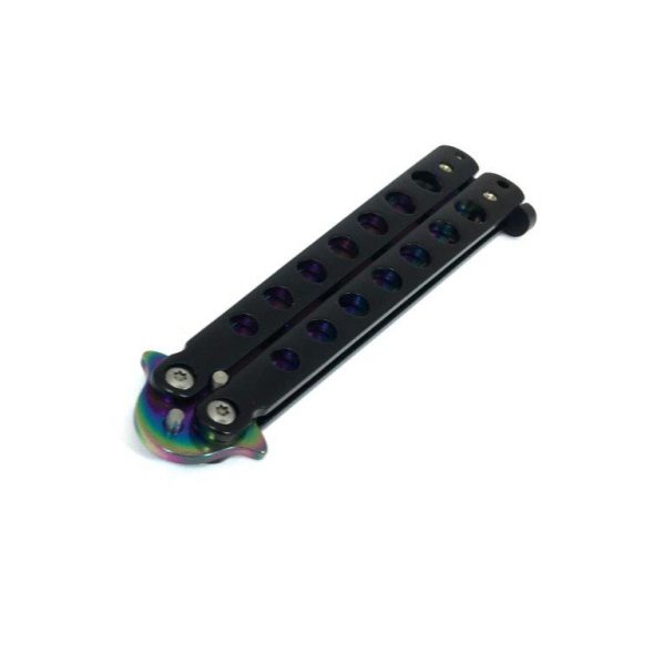 Training balisong / Butterfly black / anodized blade