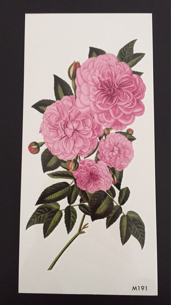 Temporäres Tattoo 19 x 9 cm – Blumen