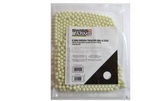 Swiss Arms - Airsoftkulor - 6mm - ~500 Tracer BBs - 0,25g /C100