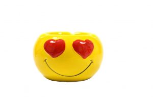 Askfat i keramik -Kärlek Smiley