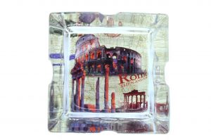Askfat i Glas Städer Colosseum Rome