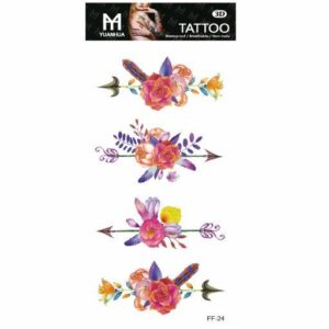 Temporäres Tattoo 19 x 9 cm - Blumen
