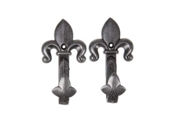 Kolser - Dekorativa krokar för upphänging - small fleur-de-lis 2-pack