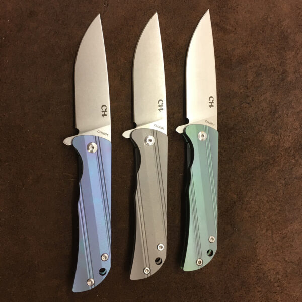 CH Knives CH3001 Grön titanium + D2