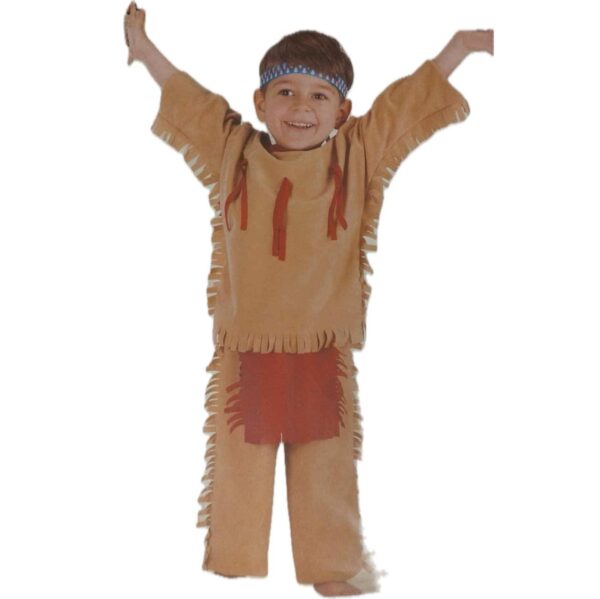 Indian kläder pojke röd 1-2 år