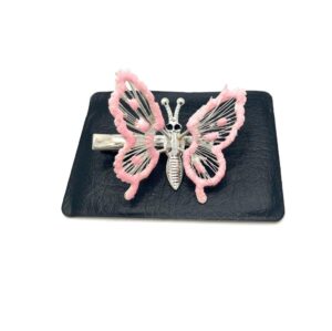 Rosa glitzernde Schmetterlings-Haarspange