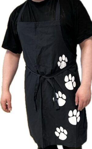 Apron with paw prints