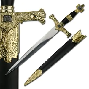 Dekorativt historiskt kort svärd
